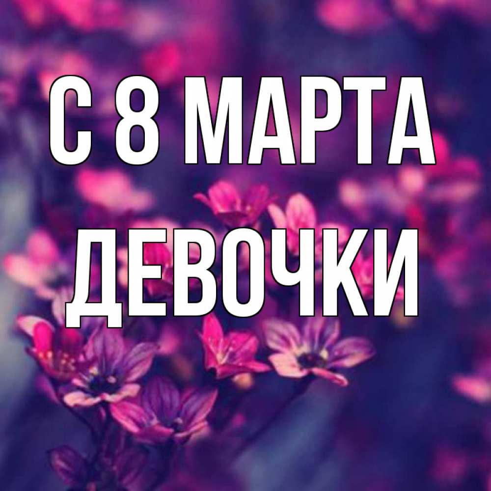 Открытка на каждый день с именем, ДЕВОЧКИ С 8 марта небольшие цветы 1 Прикольная открытка с пожеланием онлайн скачать бесплатно 