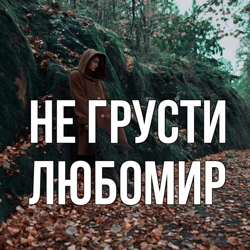 Открытка на каждый день с именем, Любомир Не грусти осенний лес Прикольная открытка с пожеланием онлайн скачать бесплатно 