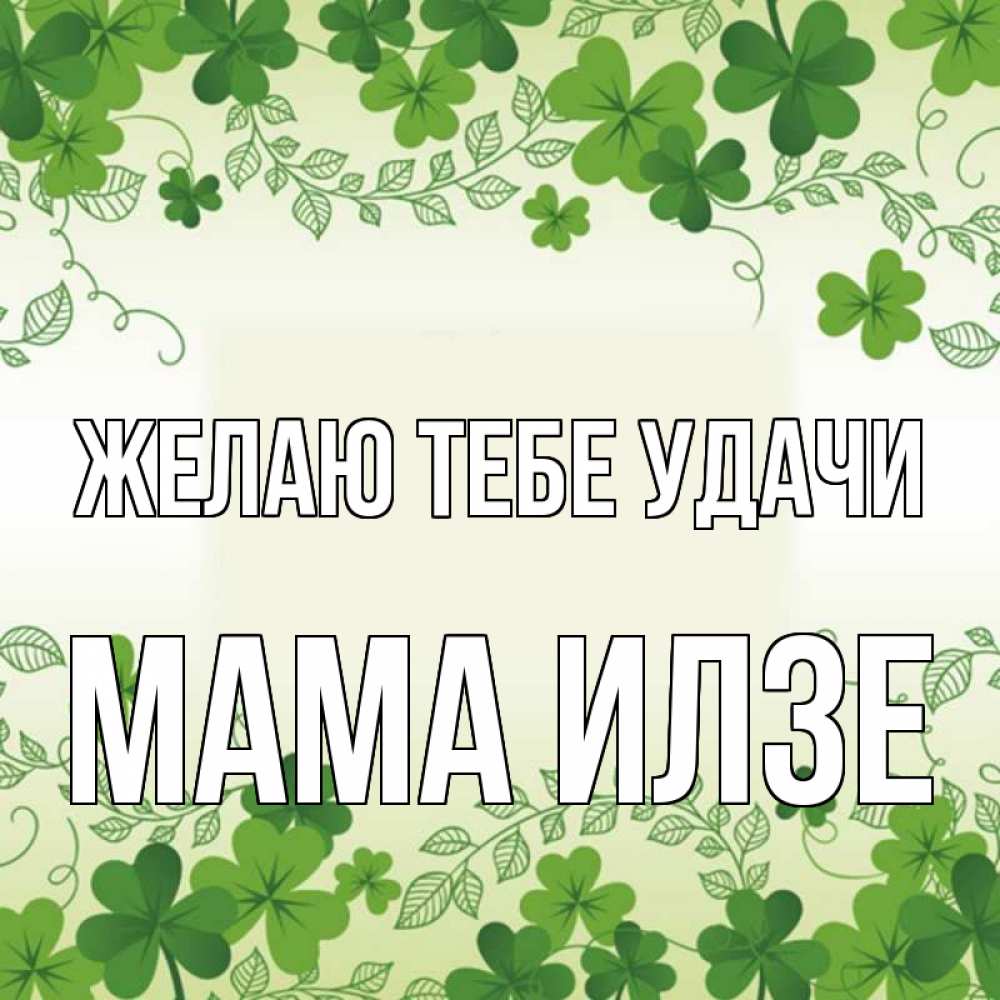 Открытка на каждый день с именем, Мама-Илзе Желаю тебе удачи открытка Прикольная открытка с пожеланием онлайн скачать бесплатно 