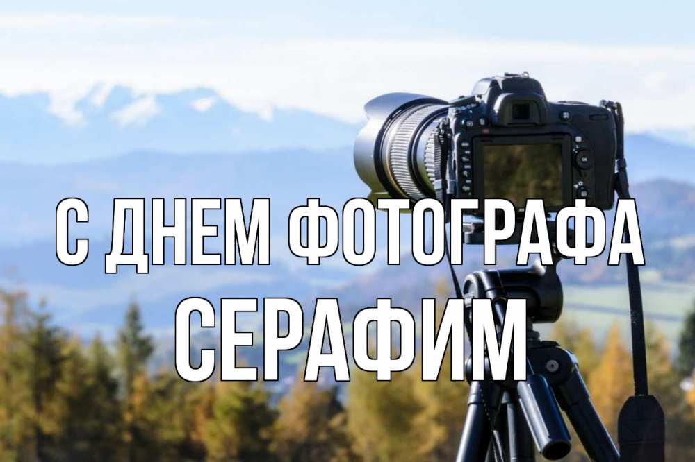 Открытка на каждый день с именем, Серафим С днем фотографа с днем фотографа Прикольная открытка с пожеланием онлайн скачать бесплатно 