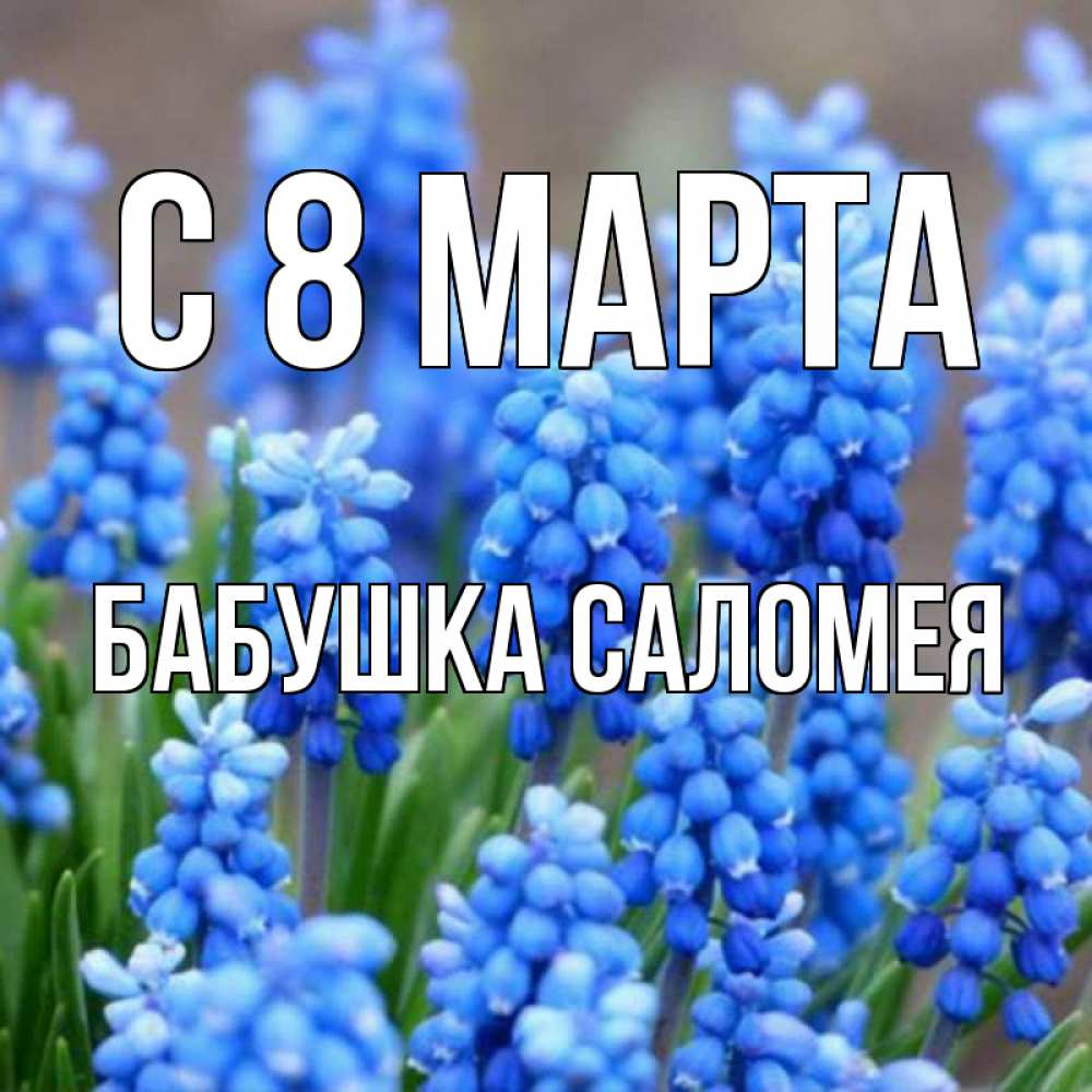 Открытка на каждый день с именем, Бабушка-Саломея С 8 марта Поздравительная открытка для женщин с цветами на праздничную дату Прикольная открытка с пожеланием онлайн скачать бесплатно 