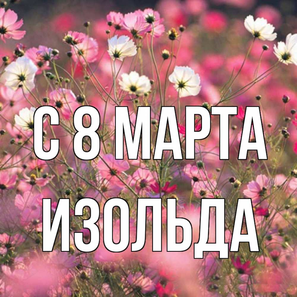 Открытка на каждый день с именем, Изольда С 8 МАРТА красиво 1 Прикольная открытка с пожеланием онлайн скачать бесплатно 