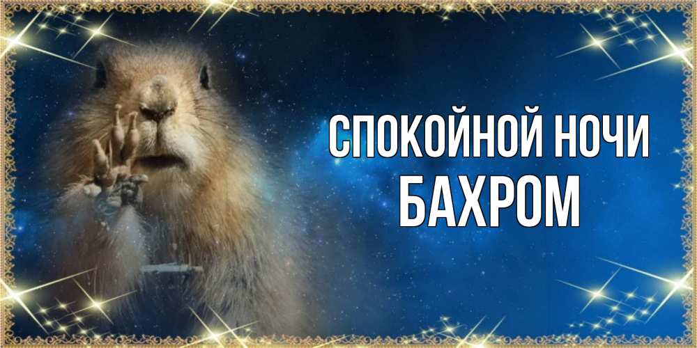 Открытка на каждый день с именем, БАХРОМ Спокойной ночи спокойной ночи сладких снов Прикольная открытка с пожеланием онлайн скачать бесплатно 