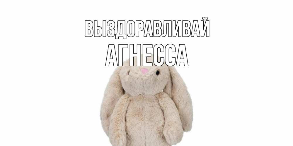 Открытка на каждый день с именем, Агнесса Выздоравливай не болей Прикольная открытка с пожеланием онлайн скачать бесплатно 
