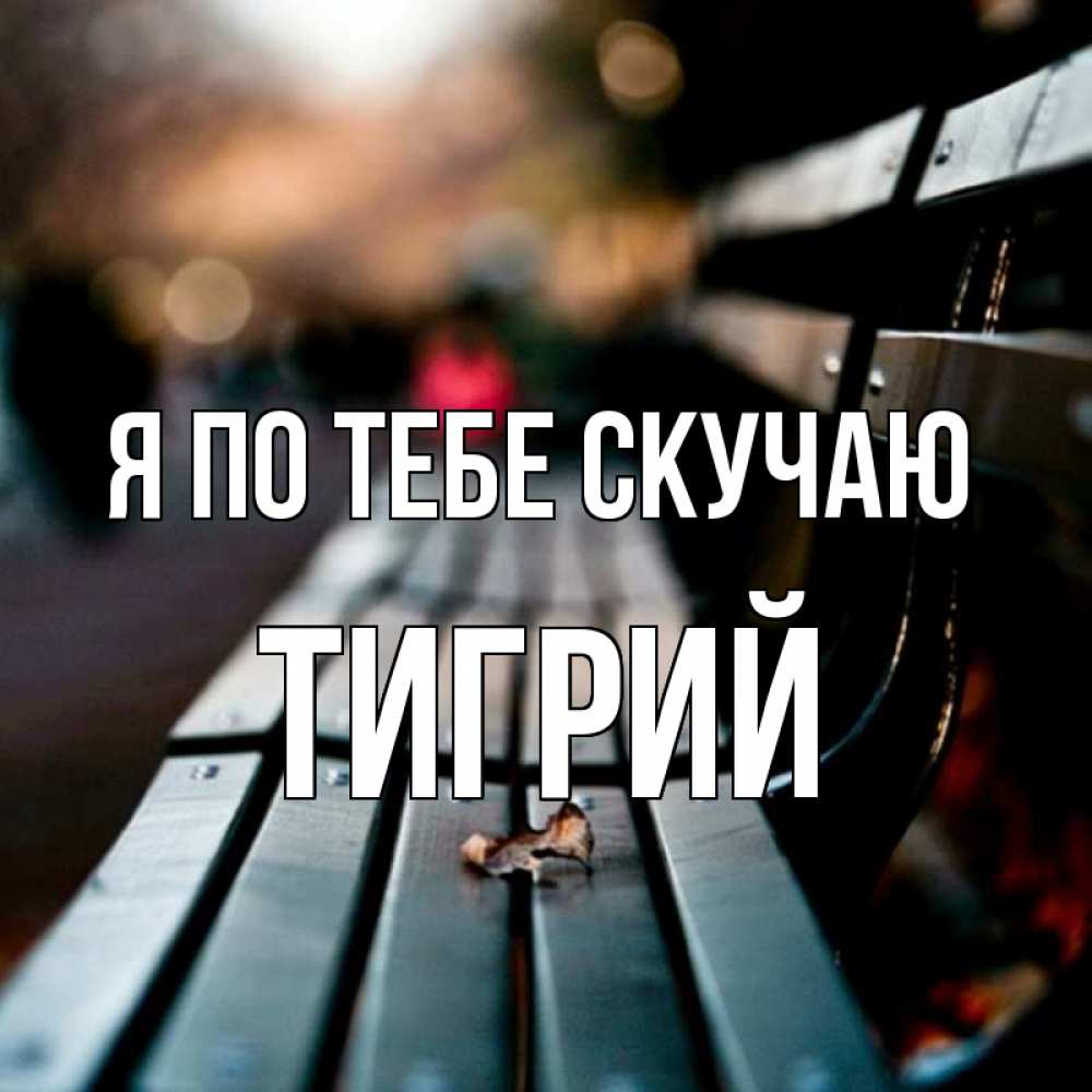 Открытка на каждый день с именем, Тигрий Я по тебе скучаю приходи скорее Прикольная открытка с пожеланием онлайн скачать бесплатно 