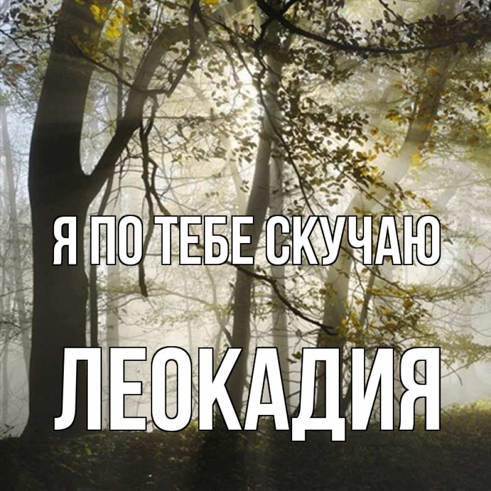 Открытка на каждый день с именем, Леокадия Я по тебе скучаю грустно Прикольная открытка с пожеланием онлайн скачать бесплатно 