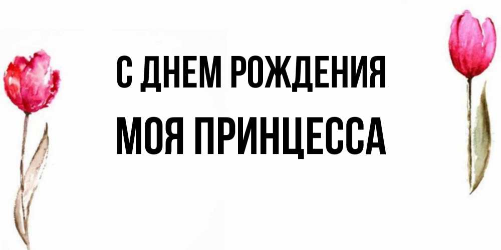 Открытка на каждый день с именем, Моя-Принцесса С днем рождения открытки акварелью с цветами Прикольная открытка с пожеланием онлайн скачать бесплатно 