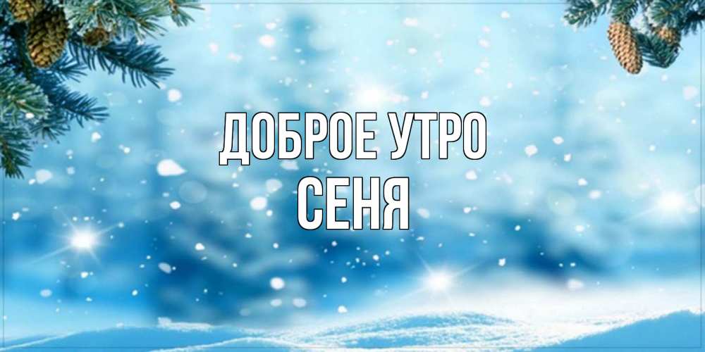 Открытка на каждый день с именем, Сеня Доброе утро зимнее доброе утро Прикольная открытка с пожеланием онлайн скачать бесплатно 