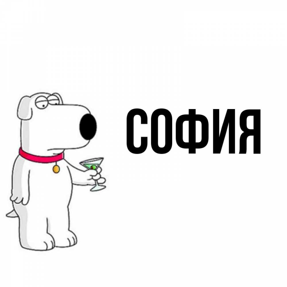Открытка на каждый день с именем, София Главная герои мультфильмов белый пес Прикольная открытка с пожеланием онлайн скачать бесплатно 
