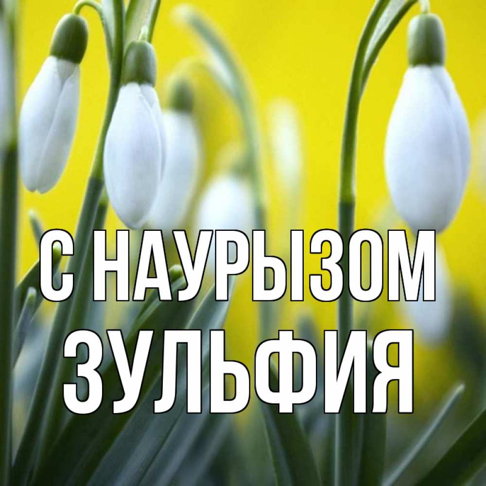 Открытка на каждый день с именем, Зульфия С наурызом весенние цветы Прикольная открытка с пожеланием онлайн скачать бесплатно 