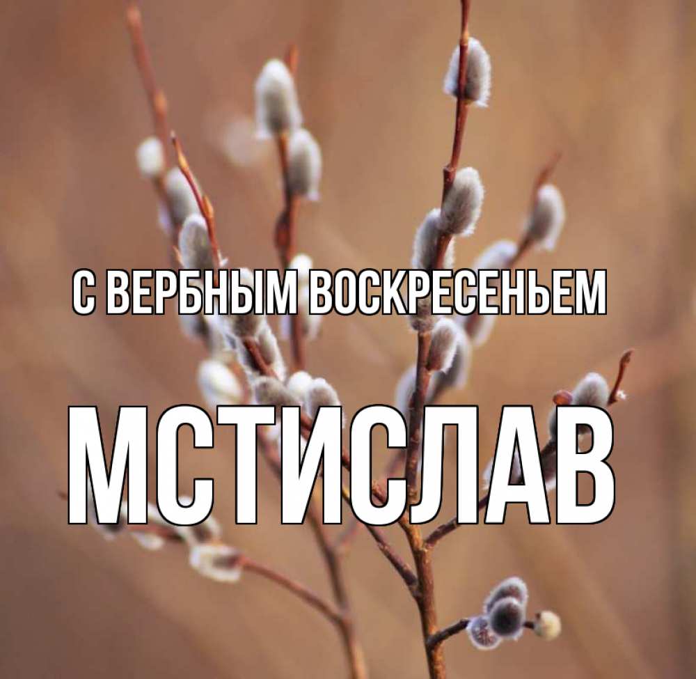 Открытка на каждый день с именем, Мстислав С вербным воскресеньем верба Прикольная открытка с пожеланием онлайн скачать бесплатно 