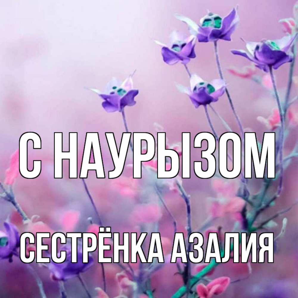 Открытка на каждый день с именем, Сестрёнка-Азалия С наурызом международный женский день 2 Прикольная открытка с пожеланием онлайн скачать бесплатно 