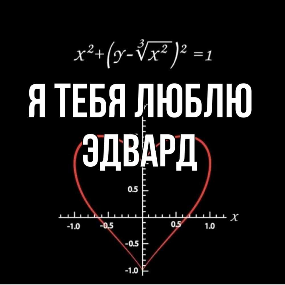 Открытка на каждый день с именем, Эдвард Я тебя люблю сердечная формула Прикольная открытка с пожеланием онлайн скачать бесплатно 