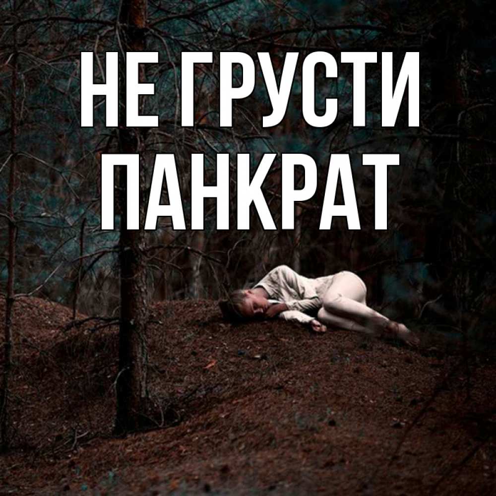 Открытка на каждый день с именем, Панкрат Не грусти лес Прикольная открытка с пожеланием онлайн скачать бесплатно 