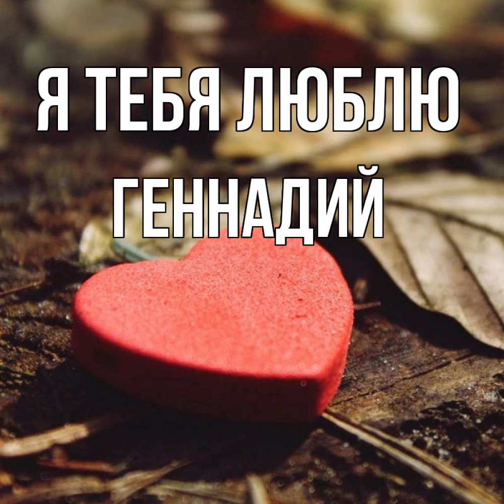 Открытка на каждый день с именем, Геннадий Я тебя люблю листья деревье 4 Прикольная открытка с пожеланием онлайн скачать бесплатно 