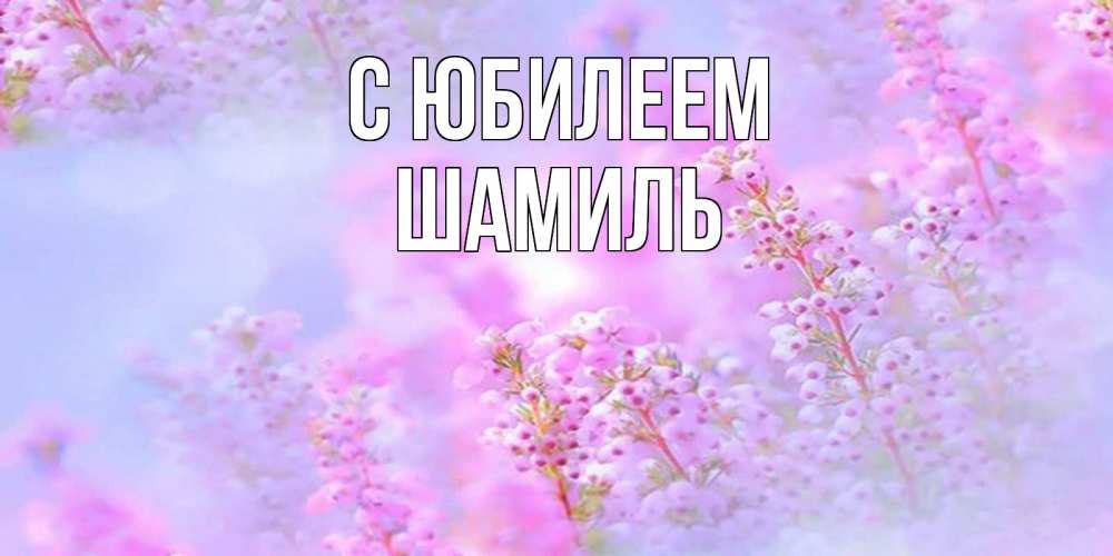 Открытка на каждый день с именем, Шамиль С юбилеем красивая открытка с мелкими цветами Прикольная открытка с пожеланием онлайн скачать бесплатно 