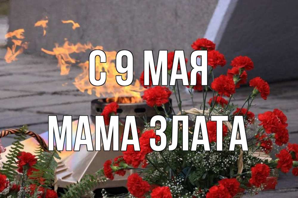 Открытка на каждый день с именем, Мама-Злата С 9 мая 9 мая Прикольная открытка с пожеланием онлайн скачать бесплатно 