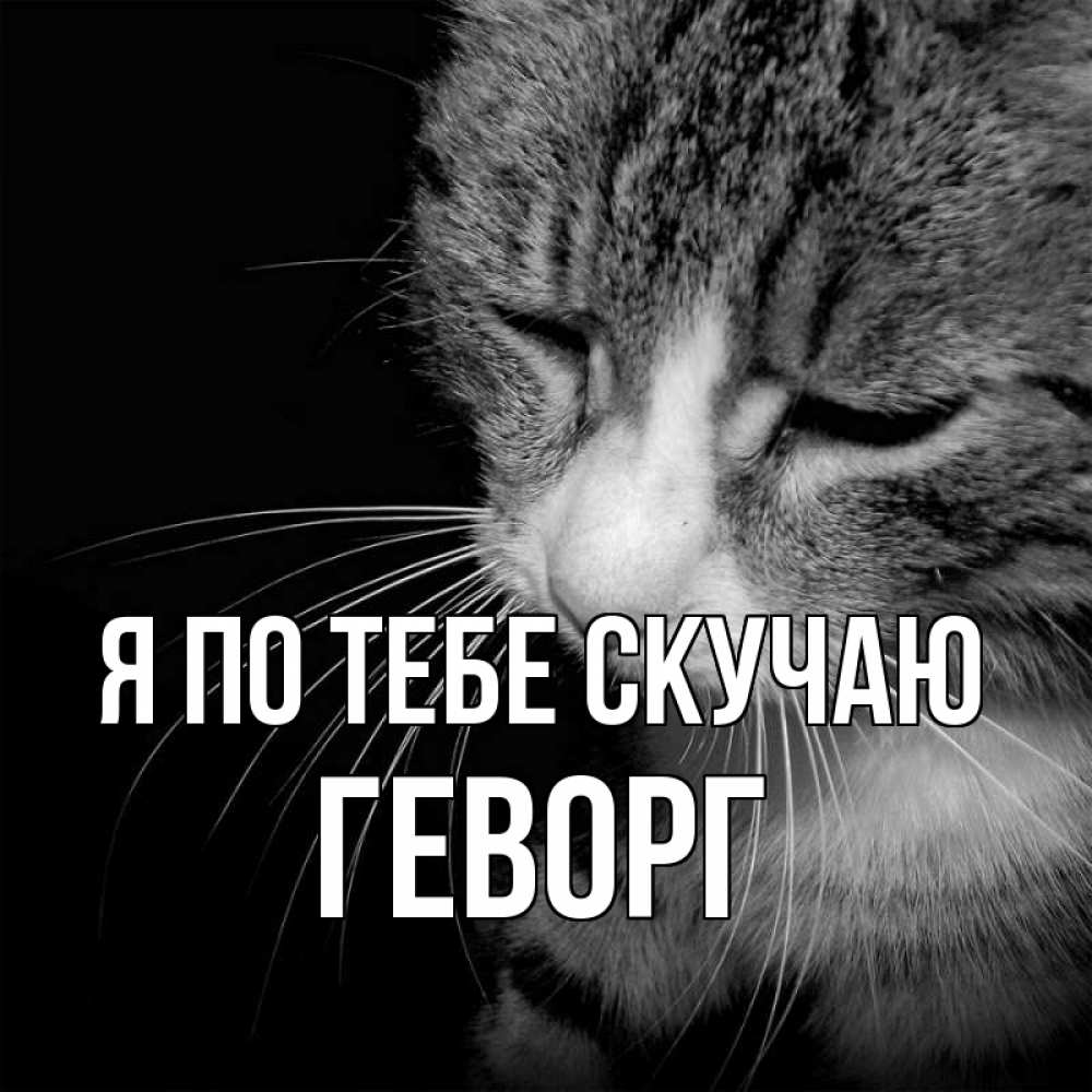 Открытка на каждый день с именем, Геворг Я по тебе скучаю мне скучно Прикольная открытка с пожеланием онлайн скачать бесплатно 