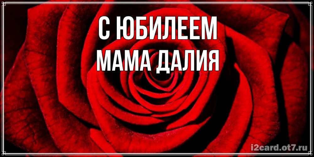 Открытка на каждый день с именем, Мама-Далия С юбилеем алая роза Прикольная открытка с пожеланием онлайн скачать бесплатно 