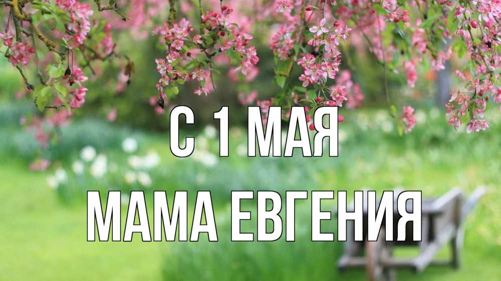Открытка на каждый день с именем, Мама-Евгения С 1 мая С 1 мая Прикольная открытка с пожеланием онлайн скачать бесплатно 