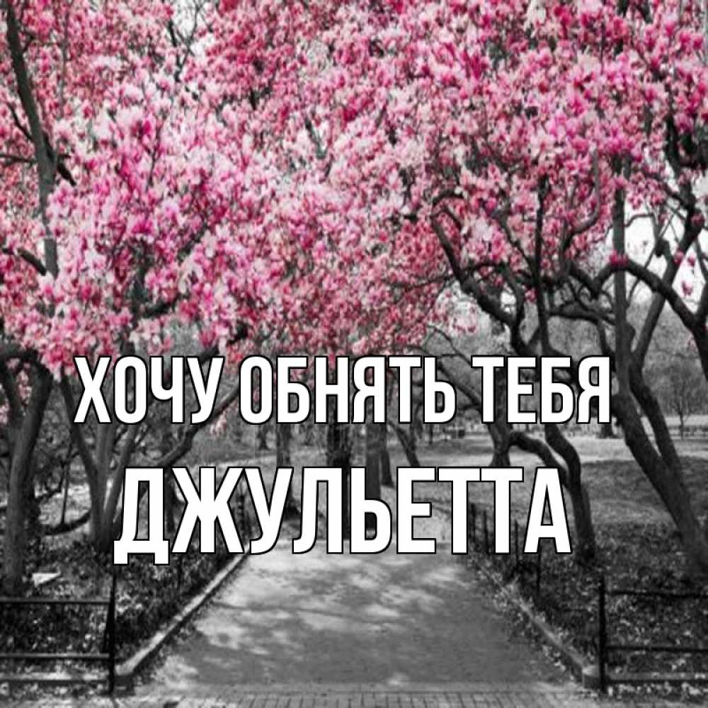 Открытка на каждый день с именем, Джульетта Хочу обнять тебя обработанное фото Прикольная открытка с пожеланием онлайн скачать бесплатно 