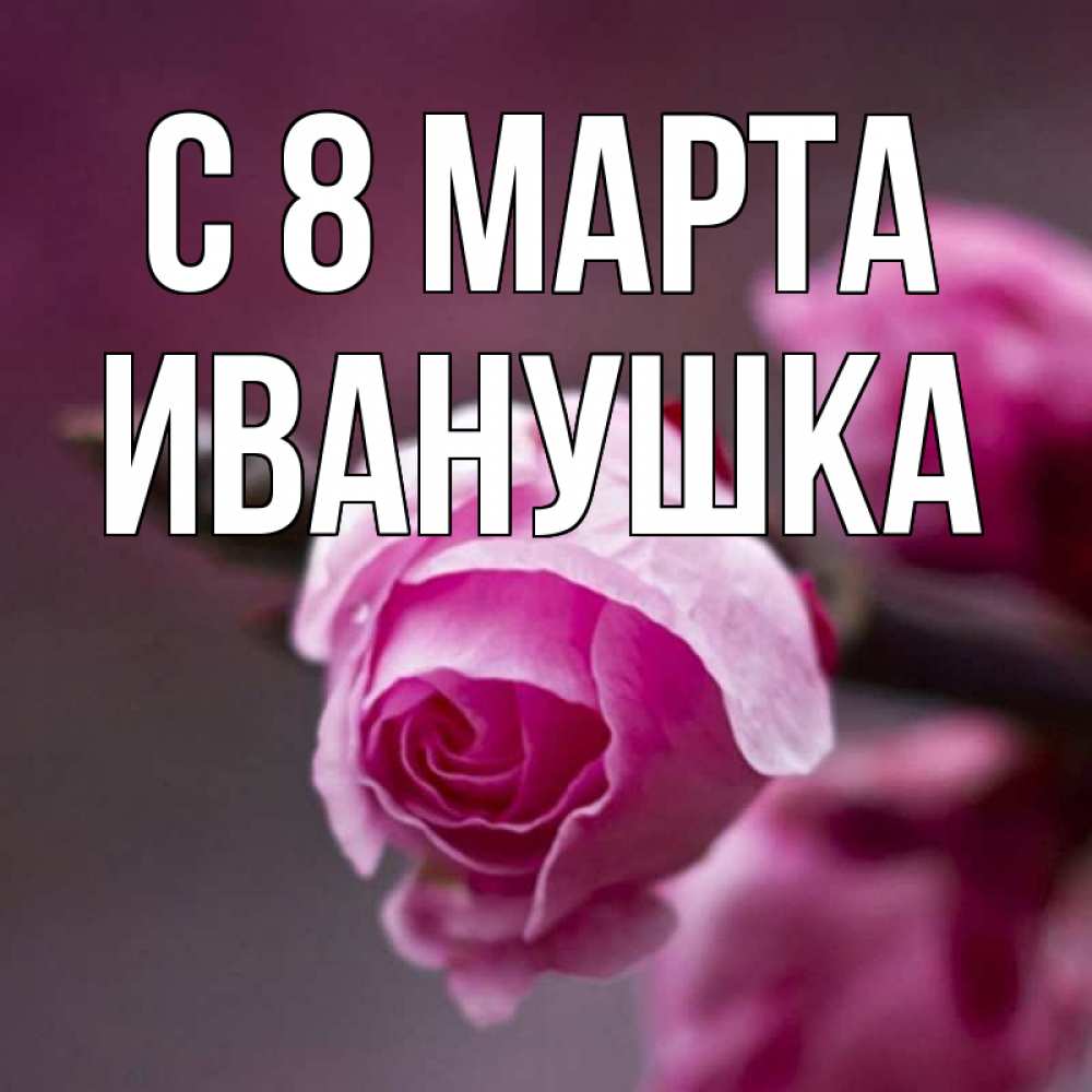 Открытка на каждый день с именем, Иванушка С 8 МАРТА весна Прикольная открытка с пожеланием онлайн скачать бесплатно 