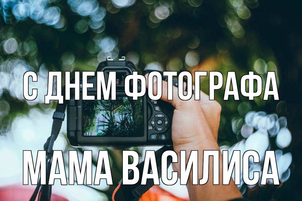 Открытка на каждый день с именем, Мама-Василиса С днем фотографа с днем фотографа Прикольная открытка с пожеланием онлайн скачать бесплатно 