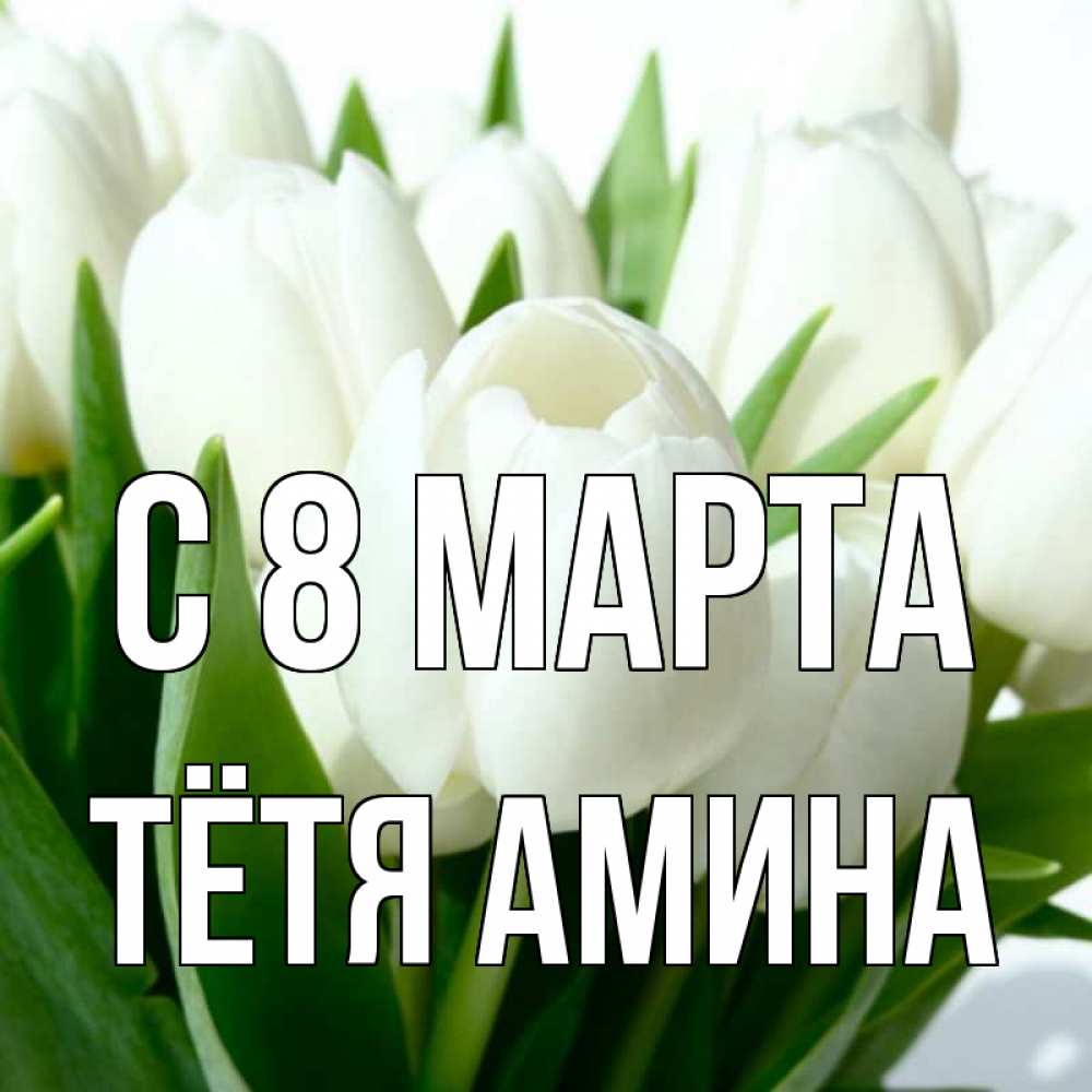 Открытка на каждый день с именем, Тётя-Амина С 8 марта цветы Прикольная открытка с пожеланием онлайн скачать бесплатно 