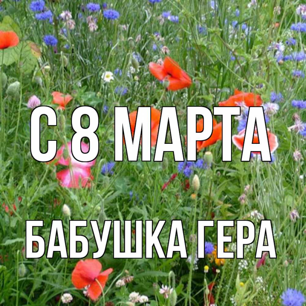 Открытка на каждый день с именем, Бабушка-Гера С 8 МАРТА международный женский день 4 Прикольная открытка с пожеланием онлайн скачать бесплатно 