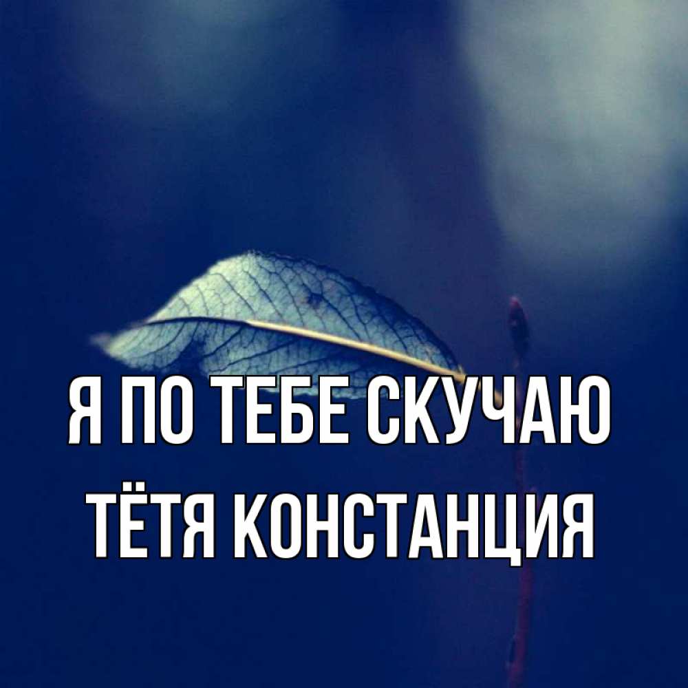 Открытка на каждый день с именем, Тётя-Констанция Я по тебе скучаю одна ветка 1 Прикольная открытка с пожеланием онлайн скачать бесплатно 