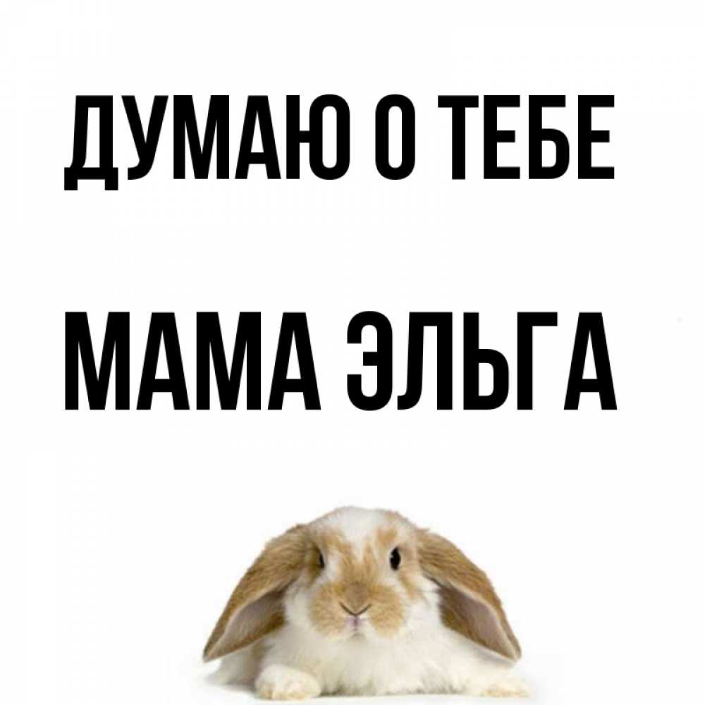 Открытка на каждый день с именем, Мама-Эльга Думаю о тебе подписать своими руками онлайн Прикольная открытка с пожеланием онлайн скачать бесплатно 