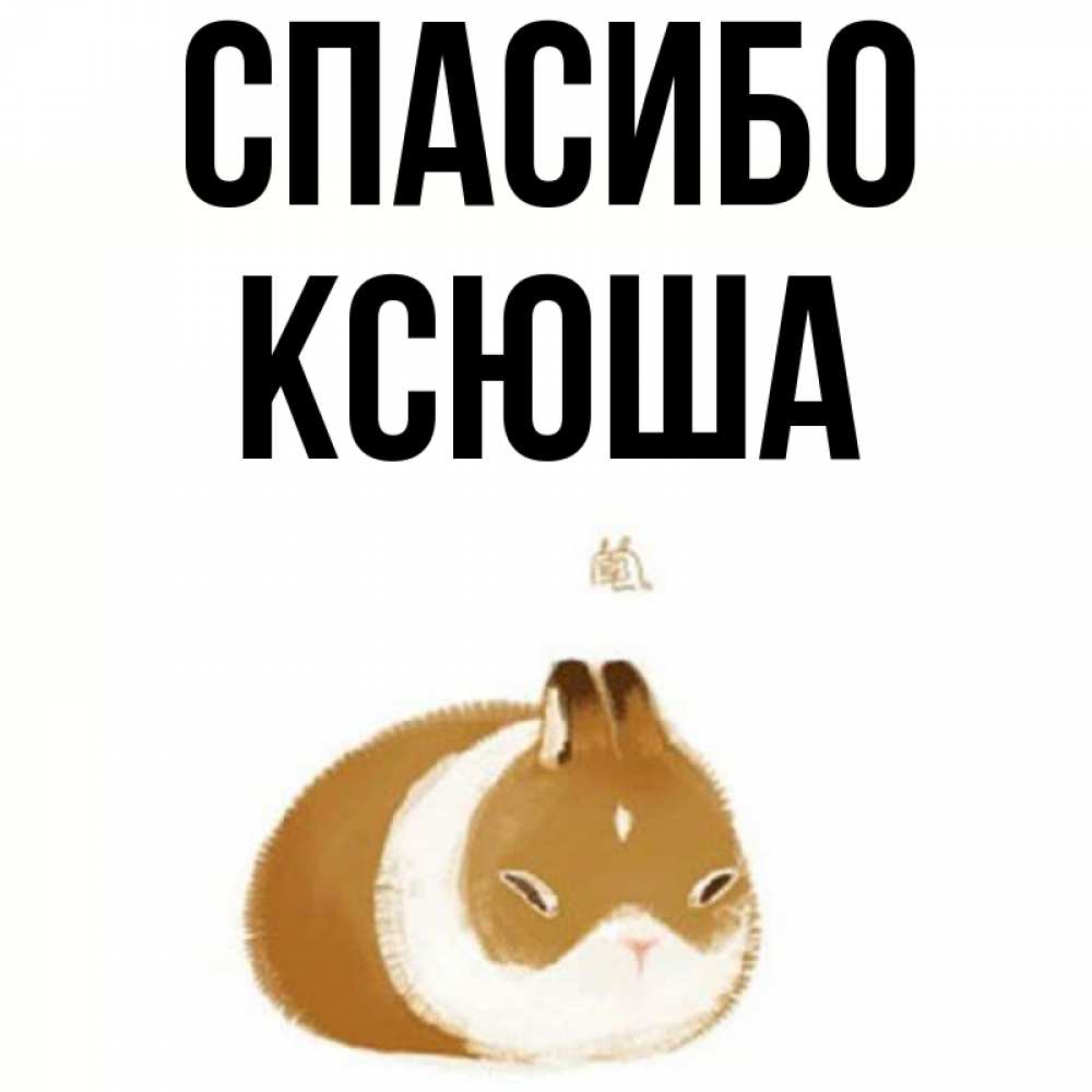 Открытка спасибо ксюша