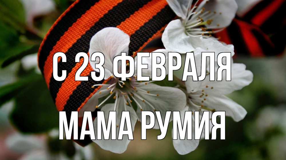 Открытка на каждый день с именем, Мама-Румия С 23 февраля 23 февраля Прикольная открытка с пожеланием онлайн скачать бесплатно 