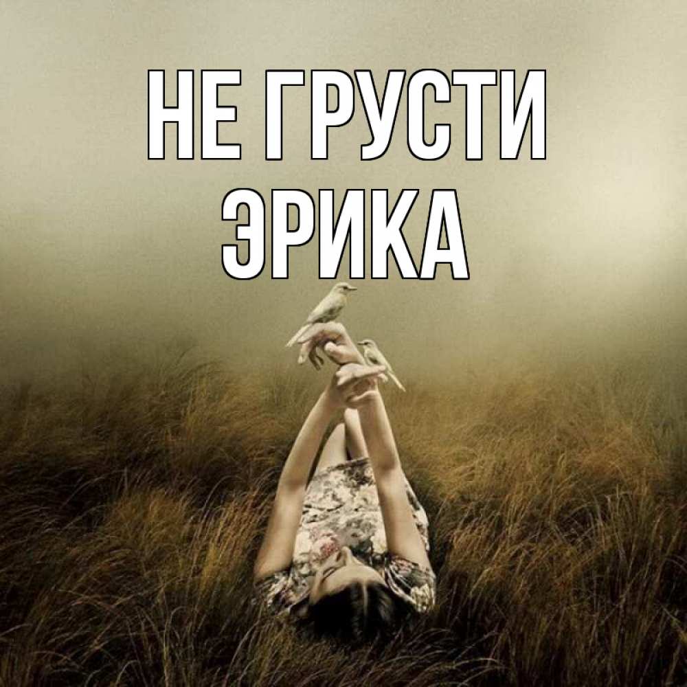 Открытка на каждый день с именем, Эрика Не грусти поле и туман Прикольная открытка с пожеланием онлайн скачать бесплатно 