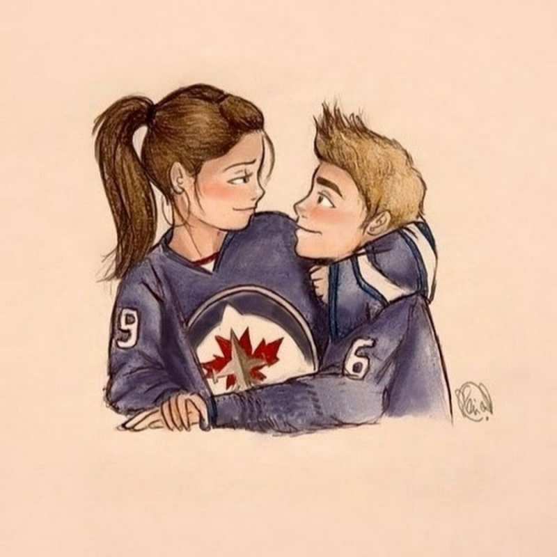 Открытка Спортсмены 9 и 6   влюбленно смотрят друг на друга  Хочу обнять тебя 