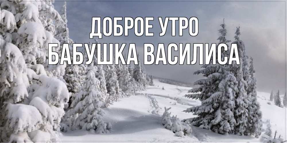 Открытка на каждый день с именем, Бабушка-Василиса Доброе утро пасмурное утро Прикольная открытка с пожеланием онлайн скачать бесплатно 