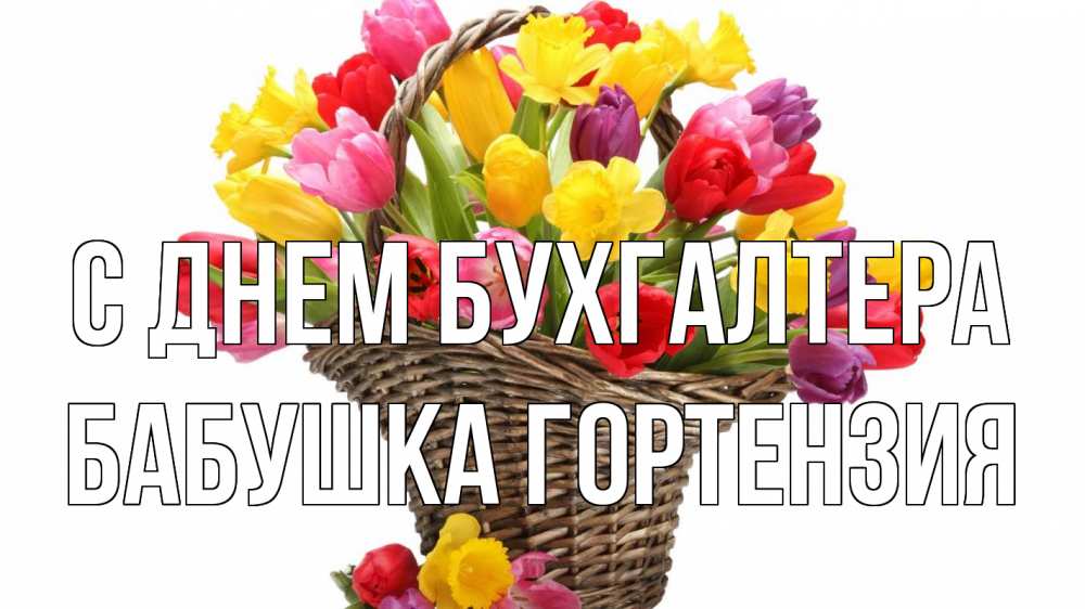 Открытка на каждый день с именем, Бабушка-Гортензия С днем бухгалтера с днем бухгалтера Прикольная открытка с пожеланием онлайн скачать бесплатно 