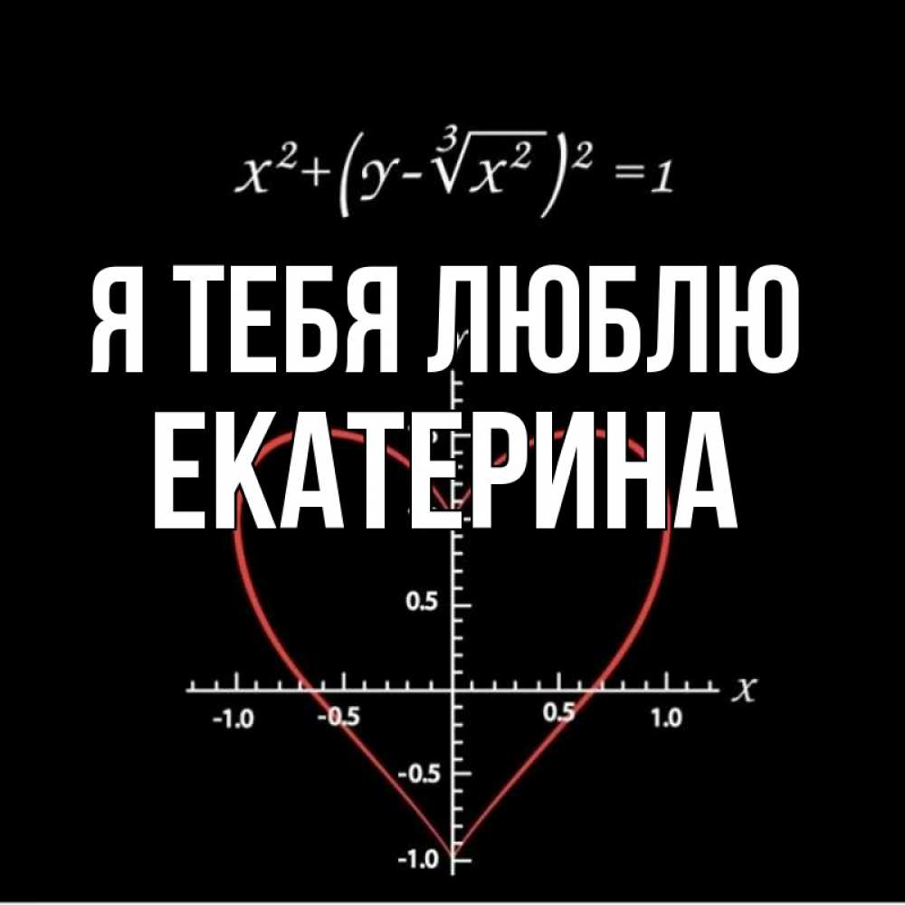 Открытка на каждый день с именем, Екатерина Я тебя люблю сердечная формула Прикольная открытка с пожеланием онлайн скачать бесплатно 