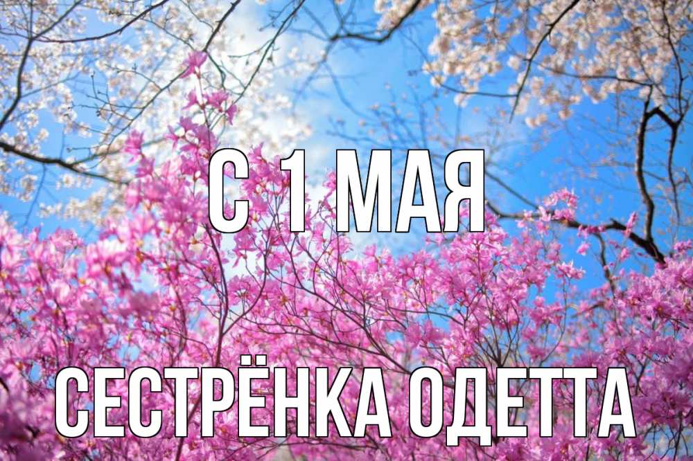 Открытка на каждый день с именем, Сестрёнка-Одетта С 1 мая С 1 мая Прикольная открытка с пожеланием онлайн скачать бесплатно 