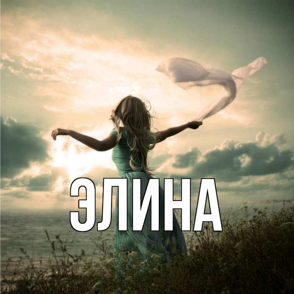 Открытка на каждый день с именем, Элина Главная белый флаг Прикольная открытка с пожеланием онлайн скачать бесплатно 