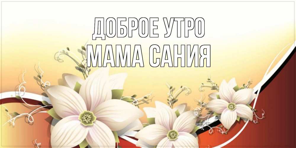 Открытка на каждый день с именем, Мама-Сания Доброе утро пожелания доброго утра Прикольная открытка с пожеланием онлайн скачать бесплатно 