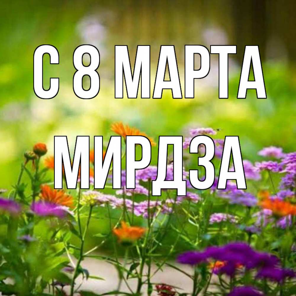 Открытка на каждый день с именем, Мирдза С 8 МАРТА цветы Прикольная открытка с пожеланием онлайн скачать бесплатно 
