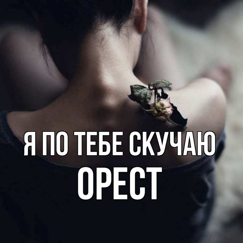 Открытка на каждый день с именем, Орест Я по тебе скучаю засох цветок Прикольная открытка с пожеланием онлайн скачать бесплатно 