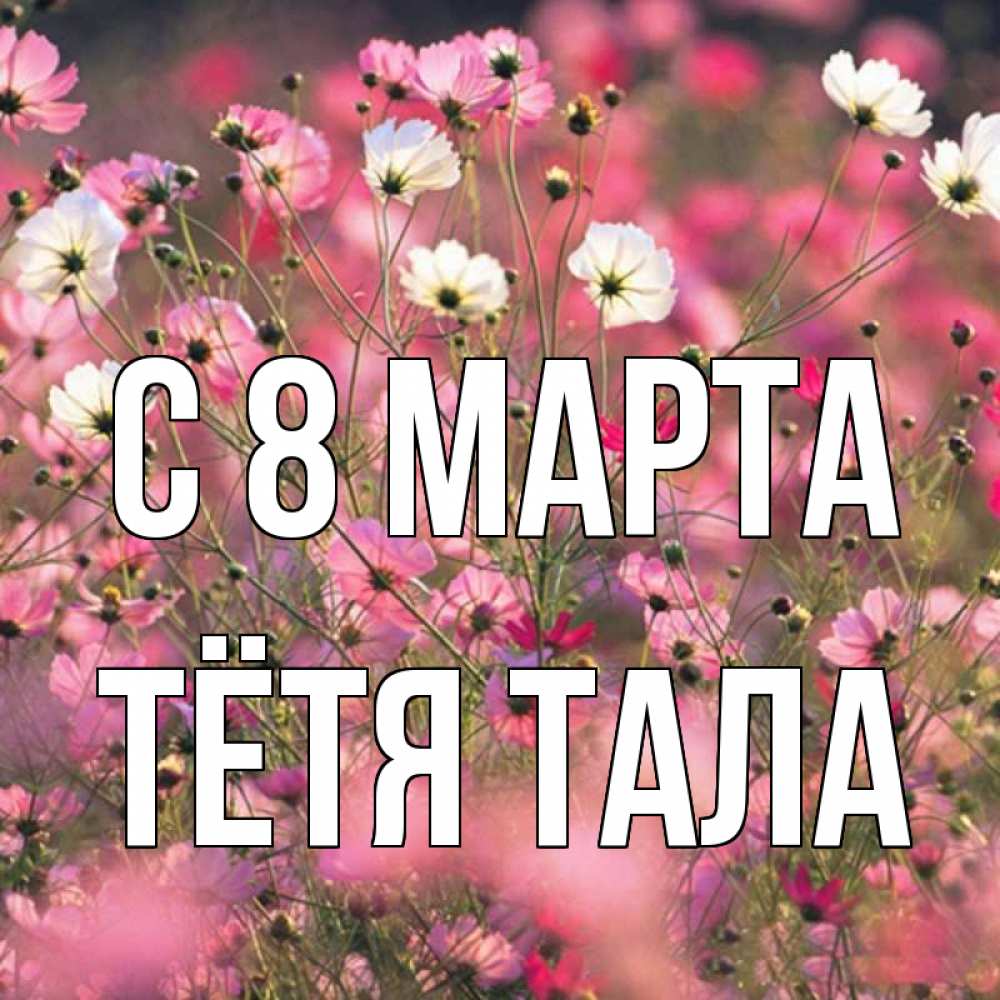 Открытка на каждый день с именем, Тётя-Тала С 8 МАРТА красиво 1 Прикольная открытка с пожеланием онлайн скачать бесплатно 
