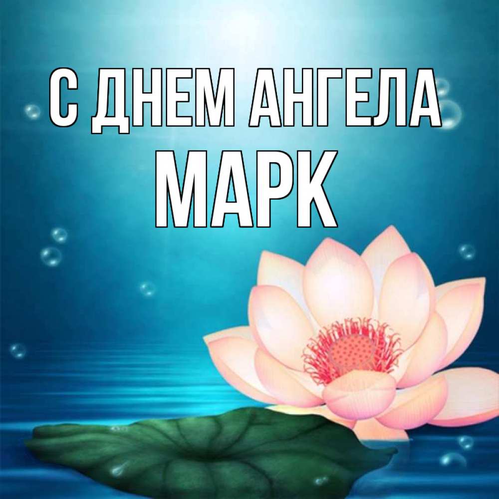 Открытка на каждый день с именем, марк С днем ангела кувшинка Прикольная открытка с пожеланием онлайн скачать бесплатно 