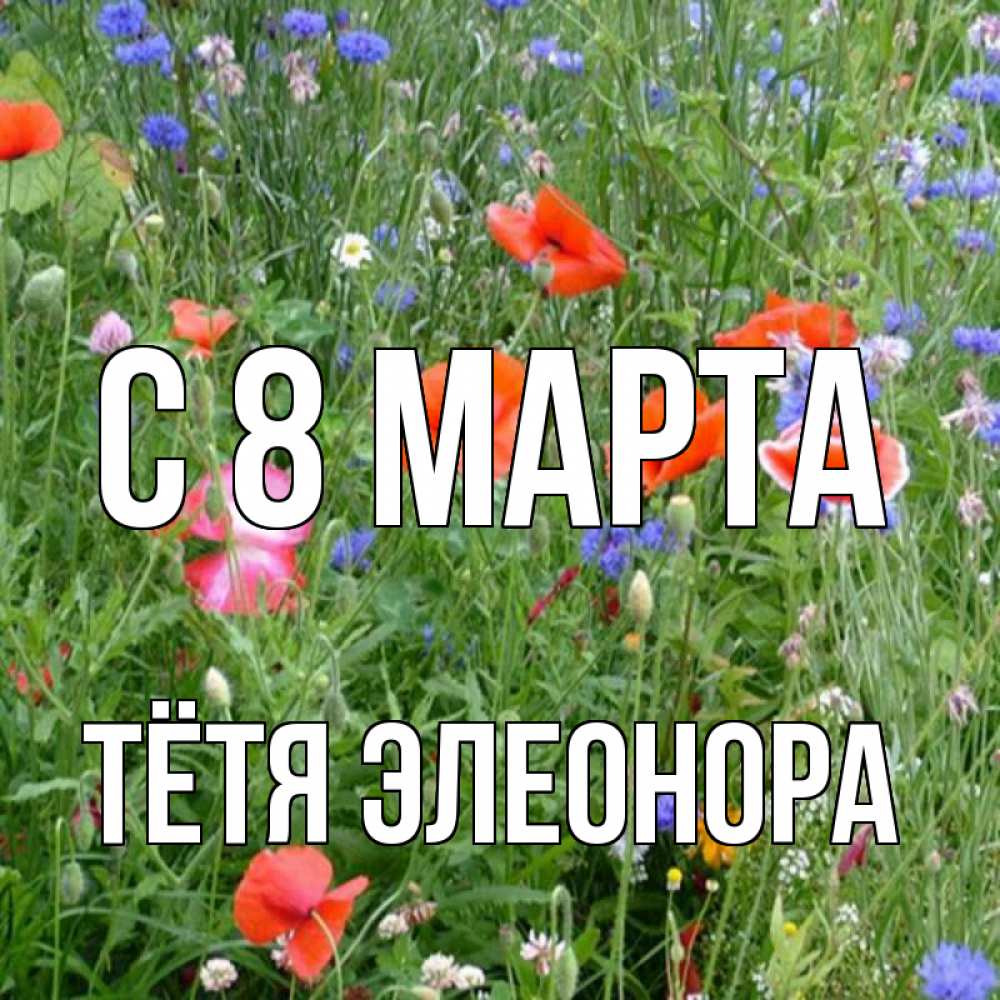 Открытка на каждый день с именем, Тётя-Элеонора С 8 МАРТА международный женский день 4 Прикольная открытка с пожеланием онлайн скачать бесплатно 