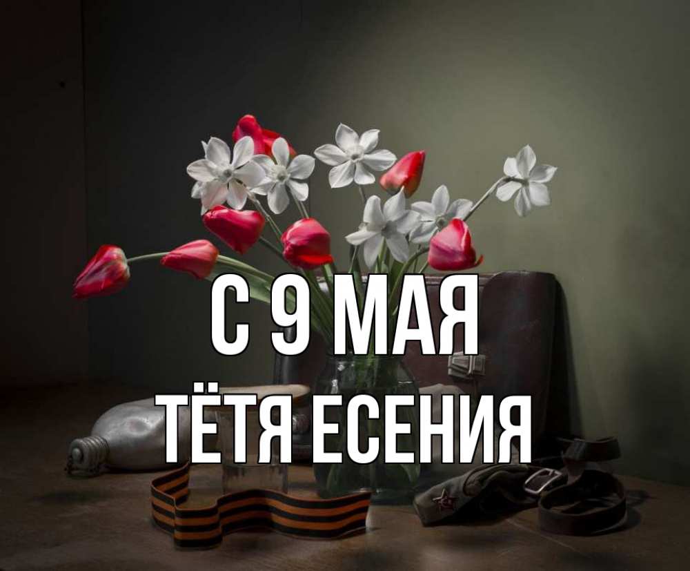Открытка на каждый день с именем, Тётя-Есения С 9 мая 9 мая Прикольная открытка с пожеланием онлайн скачать бесплатно 