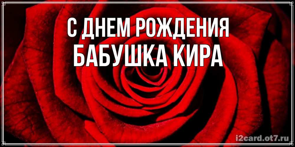 Открытка на каждый день с именем, Бабушка-Кира С днем рождения алая роза Прикольная открытка с пожеланием онлайн скачать бесплатно 