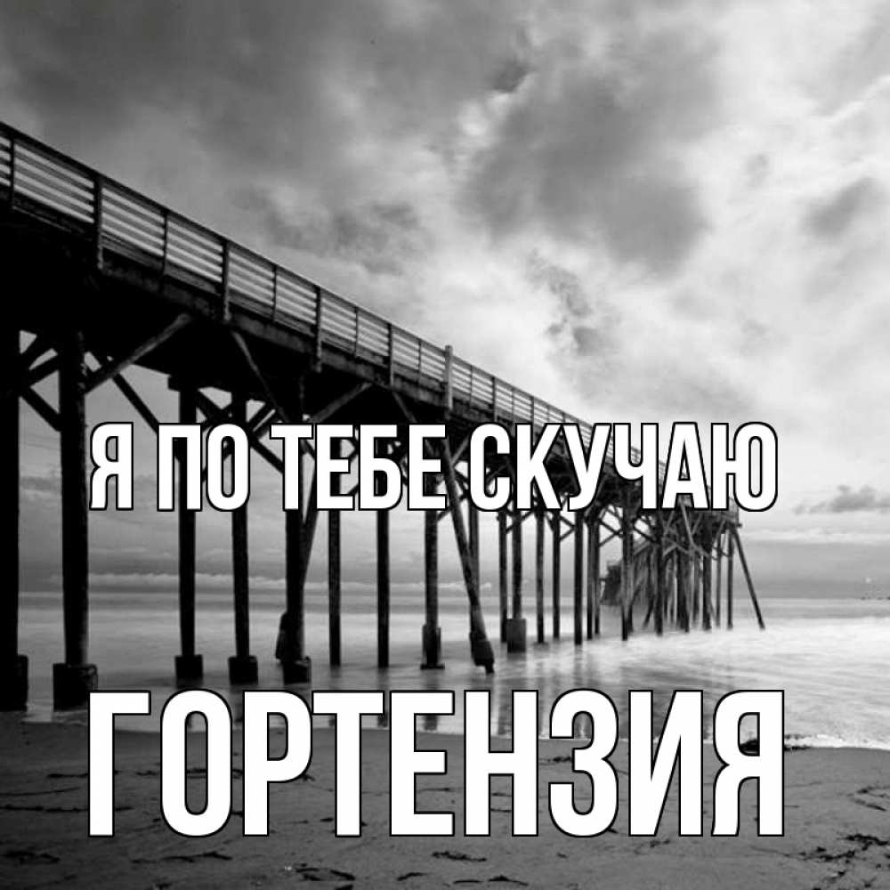 Открытка на каждый день с именем, Гортензия Я по тебе скучаю старый Прикольная открытка с пожеланием онлайн скачать бесплатно 