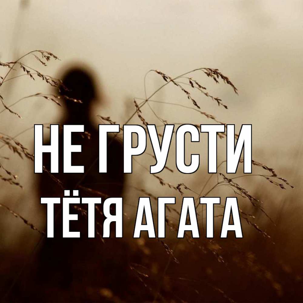 Открытка на каждый день с именем, Тётя-Агата Не грусти грусть Прикольная открытка с пожеланием онлайн скачать бесплатно 